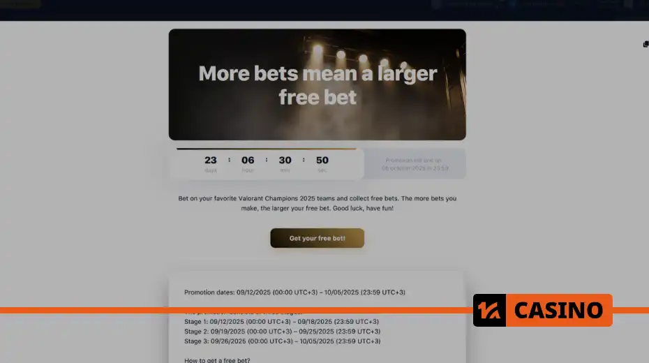 1win Valorant Champions 2025 bonus for betting on the tournament 1win Valorant Champions 2025 bonus for betting on the tournament
