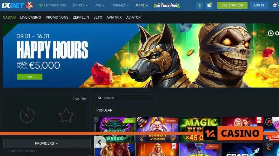 1xbet casino offering slots, roulette, blackjack, and live dealer games 