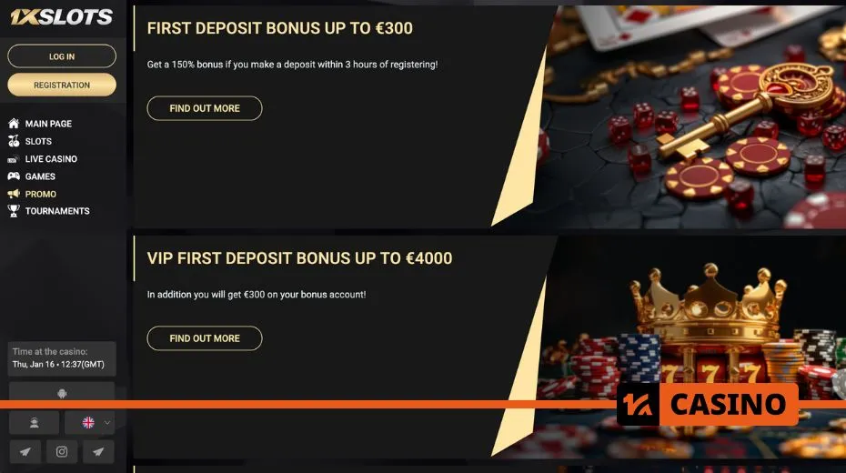 1xslots промокод приветственные бонусы, предлагающие до €2150 и 550 бесплатных вращений за начальные депозиты