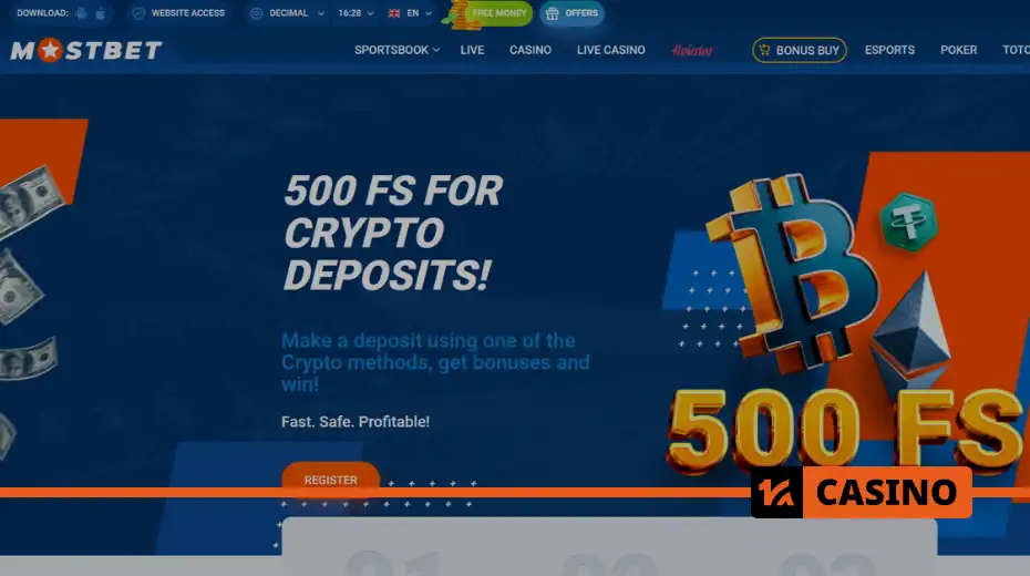 500 FS за депозиты в Крипте в Mostbet что это такое и как работают условия предложения