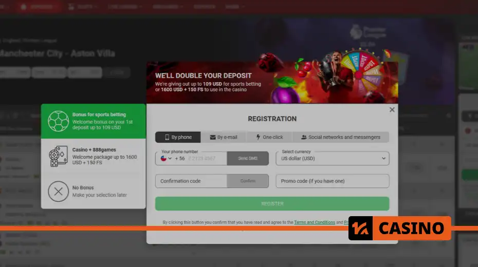 888starz registration process – Step-by-step registration window on 888starz with phone number, currency, and promo code input