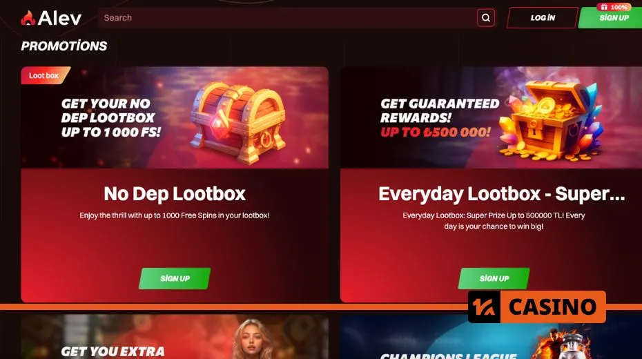 Alev casino promo code welcome bonuses including up to 1365 EUR and 350 FS for new players