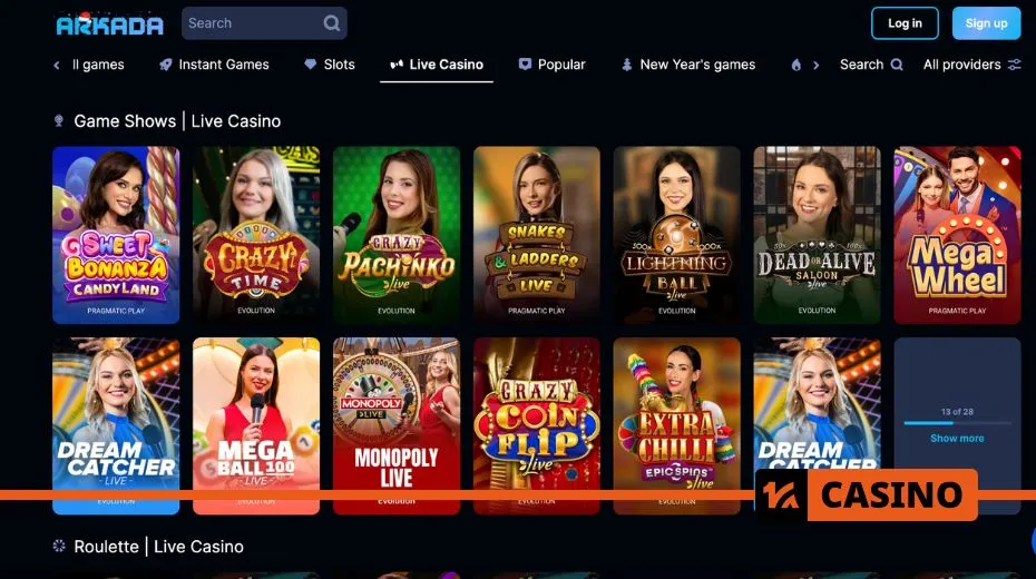 Arkada casino live games with real dealers and immersive gaming sessions