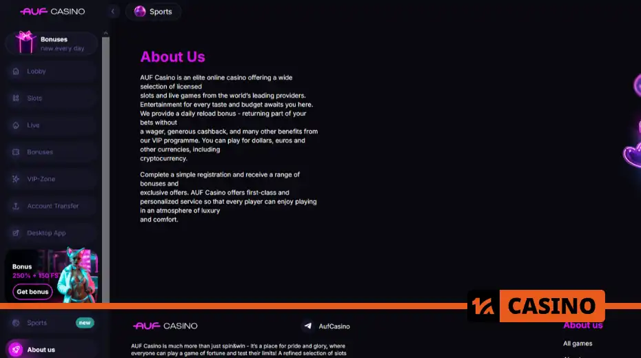 Auf casino mobile version: mobile-optimized interface for smartphones and tablets