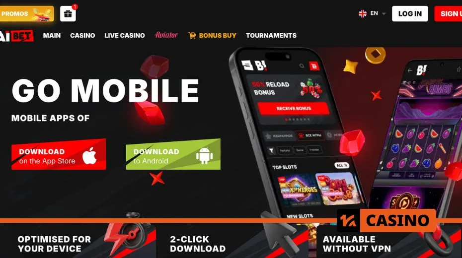 Banzai Bet mobile apps for iOS and Android with full gaming and betting access