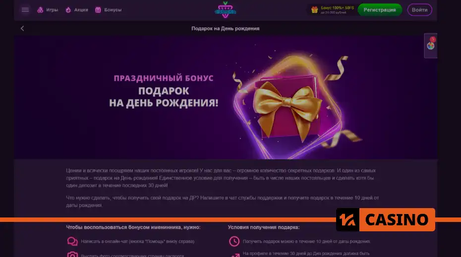 Birthday gift at Clubnika casino – what you get and how to use it