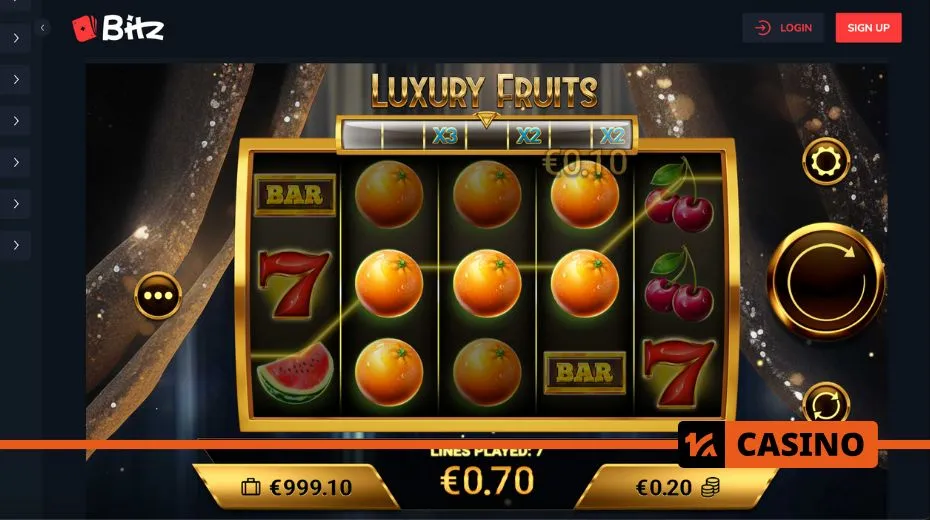 Bitz Casino promo code free spins available for selected slot games 