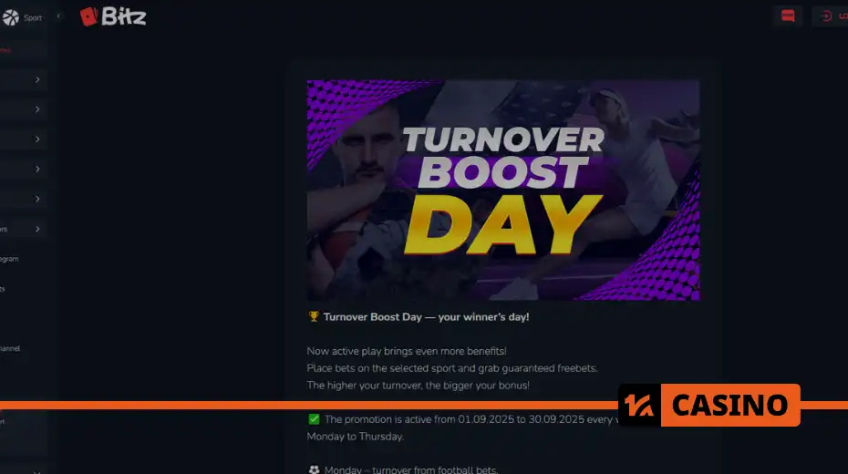 Bitz casino Turnover Boost Day how to participate Bitz casino Turnover Boost Day how to participate