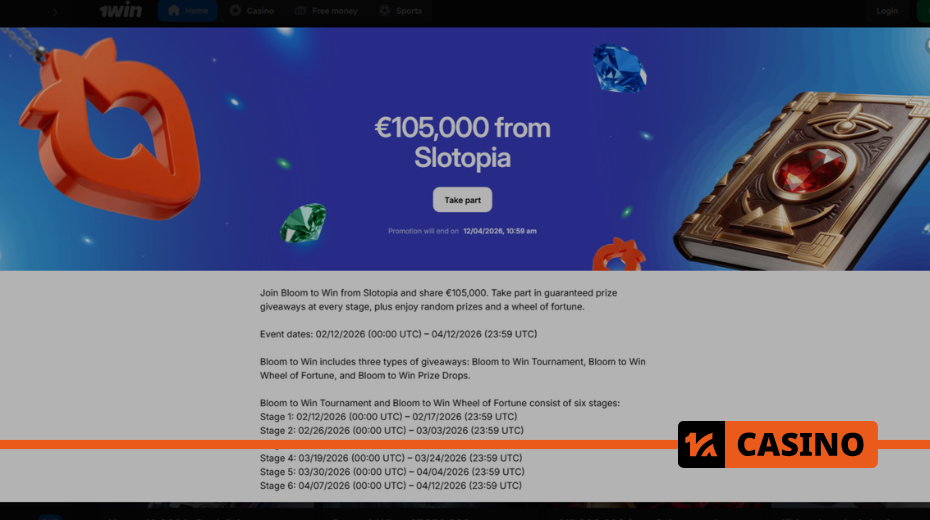 Prizes in Bloom to Win by Slotopia at 1win