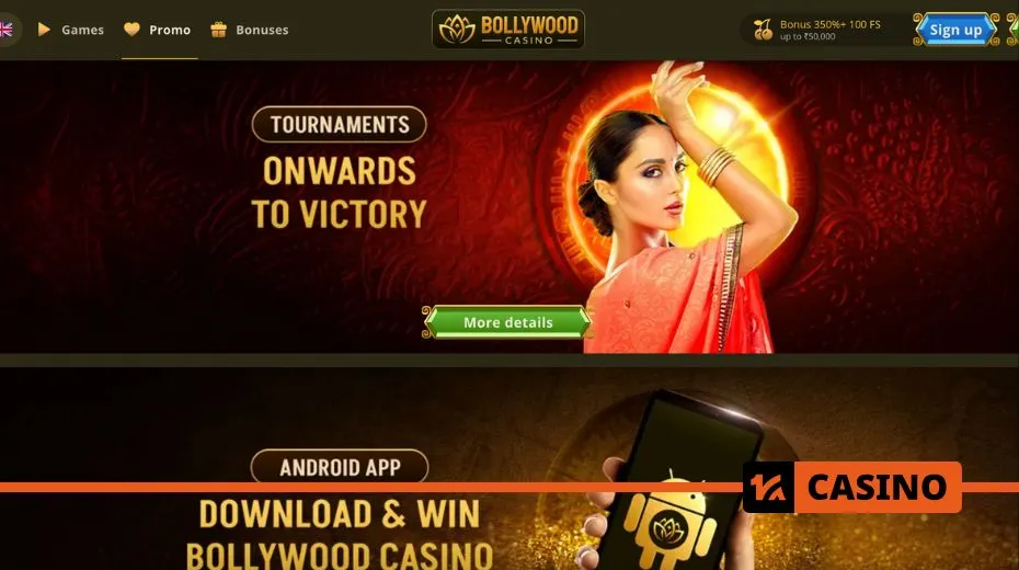 Bollywood Casino bonuses featuring welcome rewards, free spins, and cashback promotions