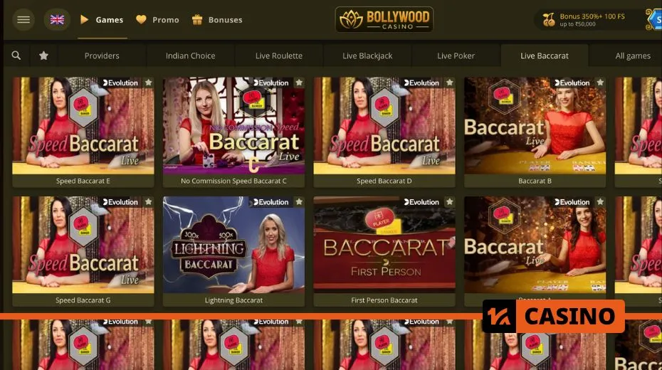 Bollywood Casino live casino with real dealers, interactive tables, and high-stakes gameplay