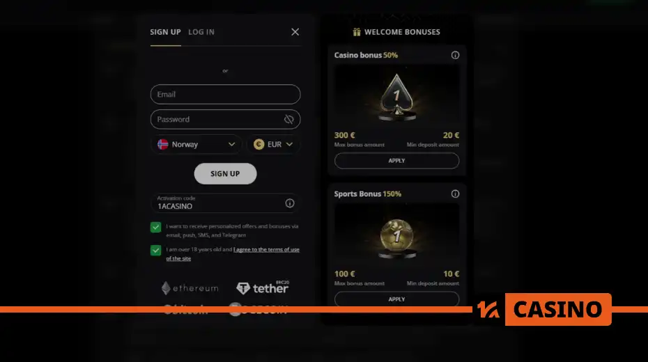 Способы создания аккаунта в Casino Lex: через электронную почту и с подтверждением личности