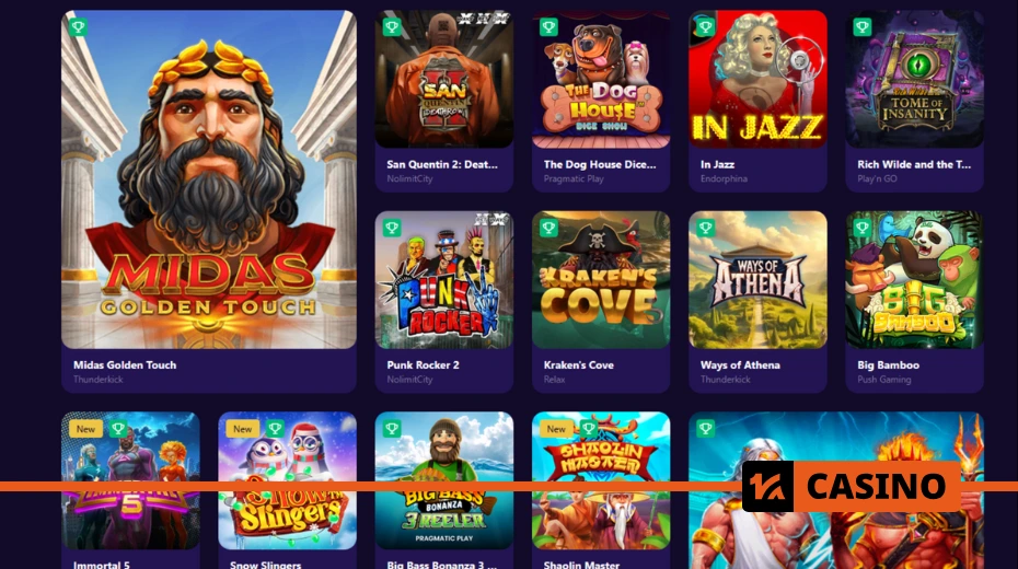 Cryptoboss casino games include classic slots, live casino, card and table formats, with filters by provider and genre