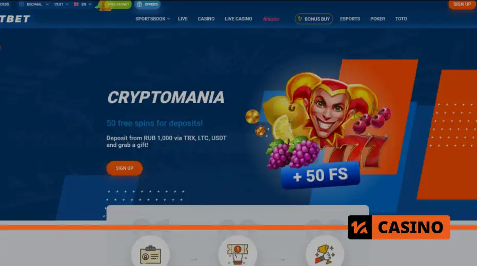 Cryptomania at Mostbet crypto deposit promotion