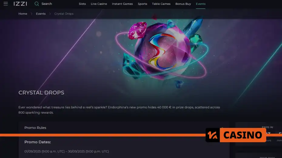 Crystal Drops at Izzi casino how to participate and get bonuses Crystal Drops at Izzi casino how to participate and get bonuses