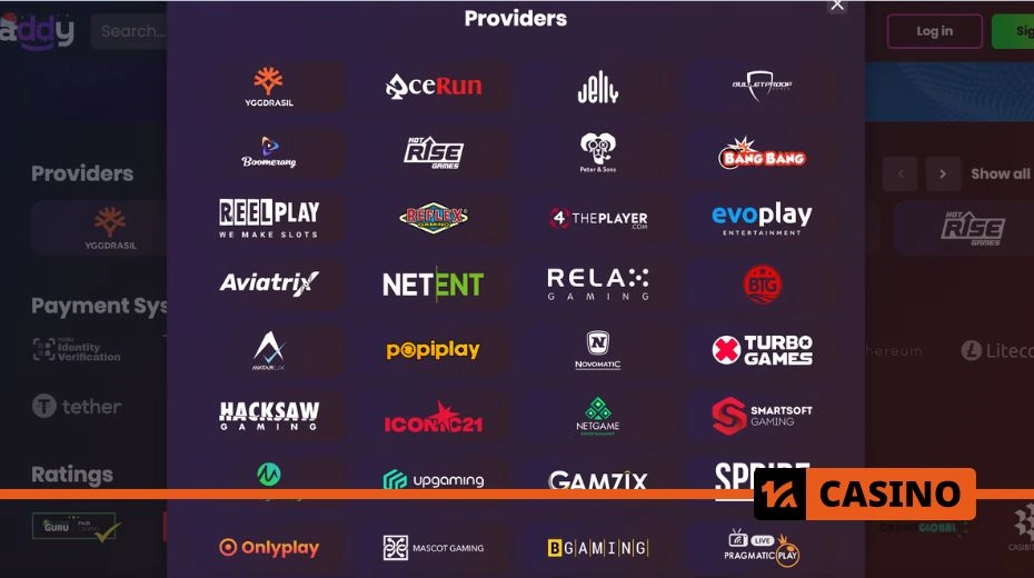 Daddy casino providers offering games from established software developers