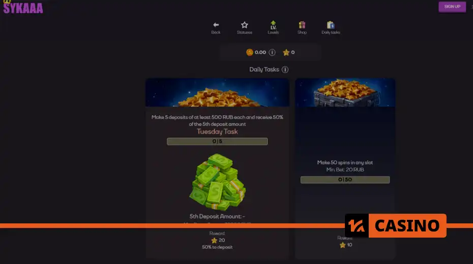 Daily missions at Sykaaa casino how to participate Daily missions at Sykaaa casino how to participate