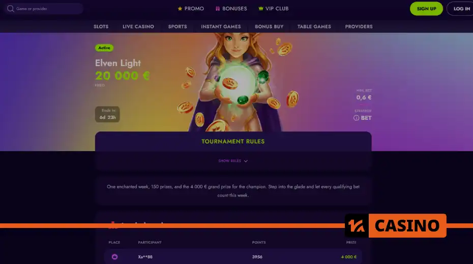 Elven Light at Irwin casino: prizes Elven Light at Irwin casino: prizes