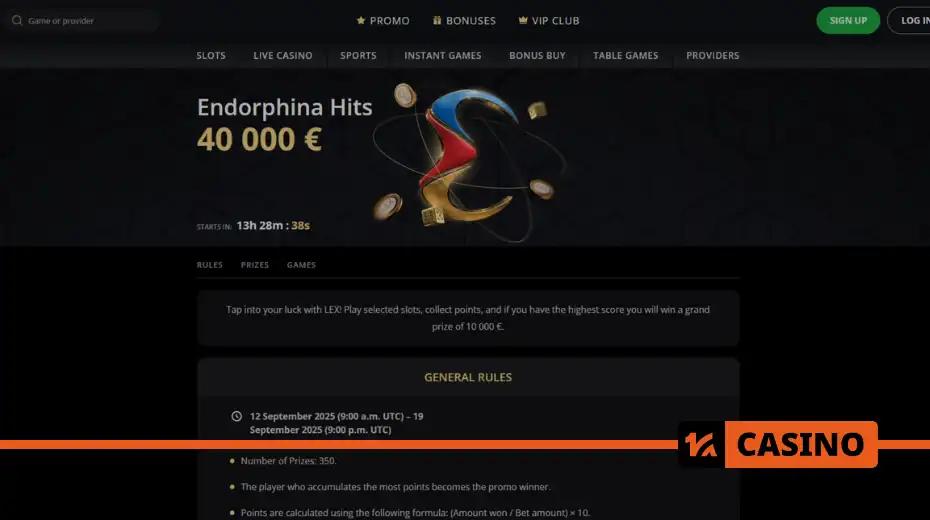 Endorphina Hits at Lex casino how to participate Endorphina Hits at Lex casino how to participate