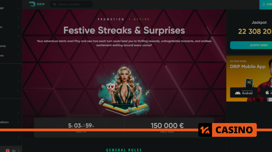 What prizes are offered in Festive Streaks and Surprises at Drip casino What prizes are offered in Festive Streaks and Surprises at Drip casino