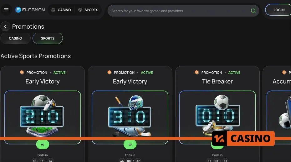 Flagman Casino bonuses featuring welcome offers, cashback rewards, and free spins promotions