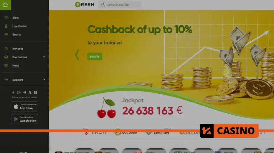 Fresh casino com bonuses