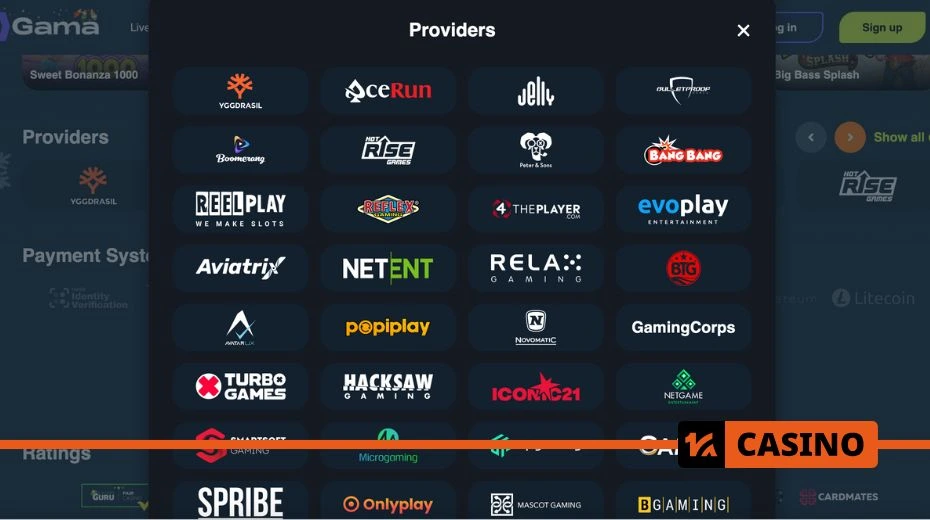 Gama Casino Providers - top gaming studios like NetEnt, Microgaming, and Pragmatic Play