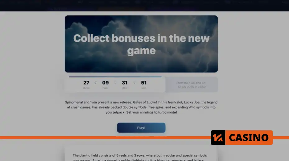 Gates of Lucky at 1win – a new game with free spins, multipliers, and an expanding Wild