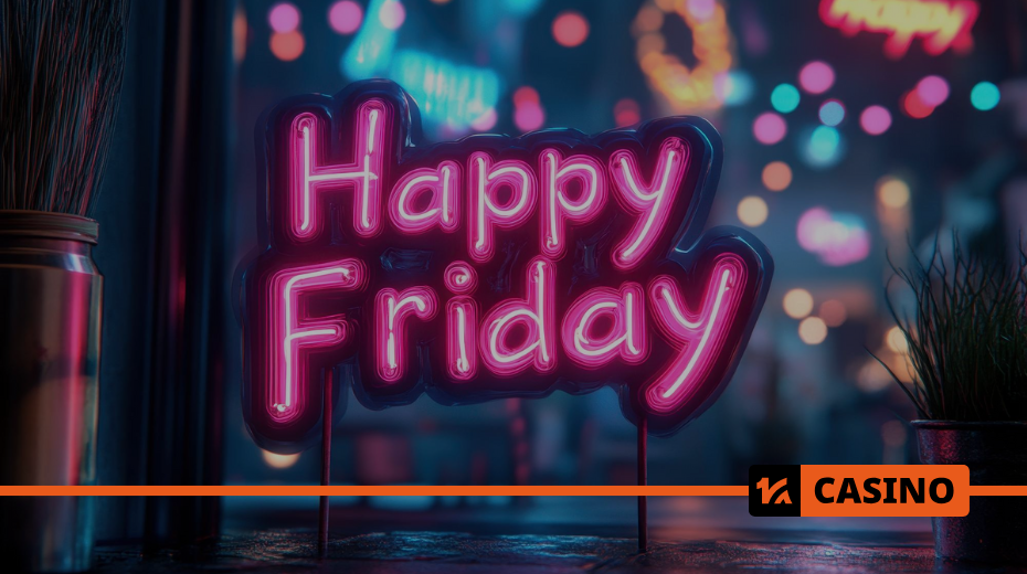 Экран условий акции Happy Friday в Bitz casino с указанием дня проведения и правил начисления бонуса