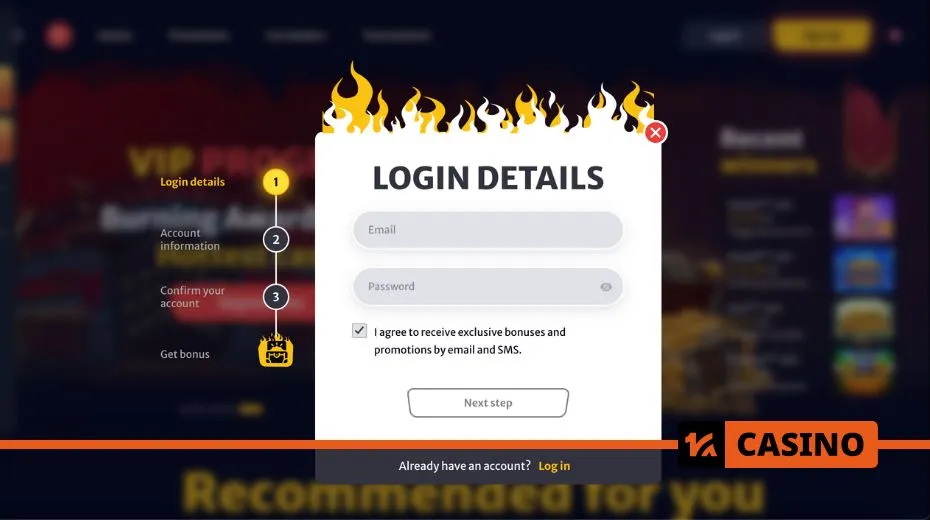Hell Spin registration process with step-by-step account creation and verification