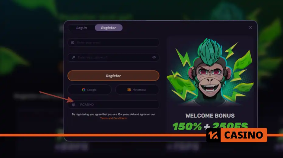 How to activate the Leebet promo code: enter it during sign-up by clicking the “Have a promo code?” link