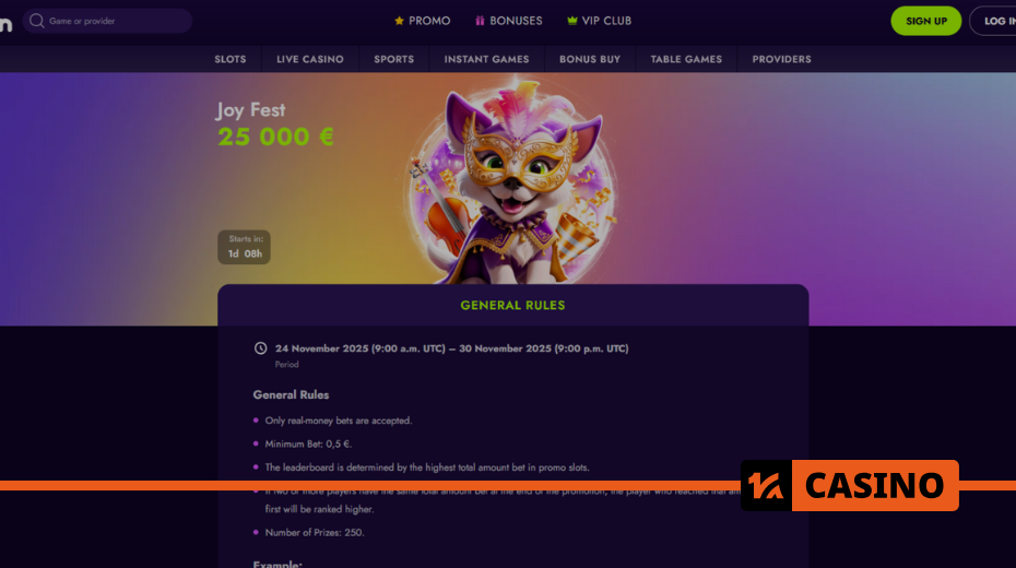 Participation requirements and betting rules in Irwin Joy Fest