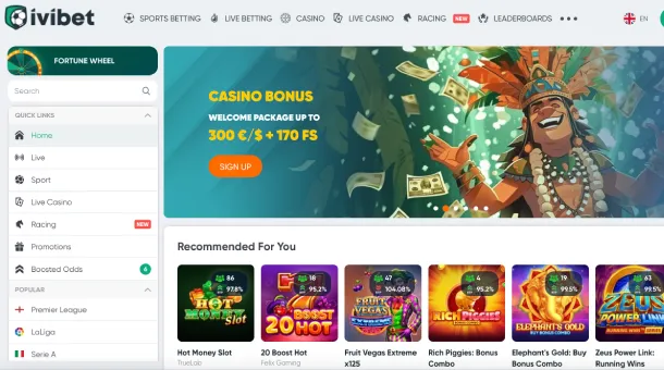 Ivibet website with gaming categories, promotions, and secure payment options