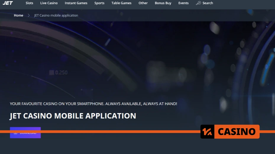 Jet casino: mobile app for Android and iOS with installation guide