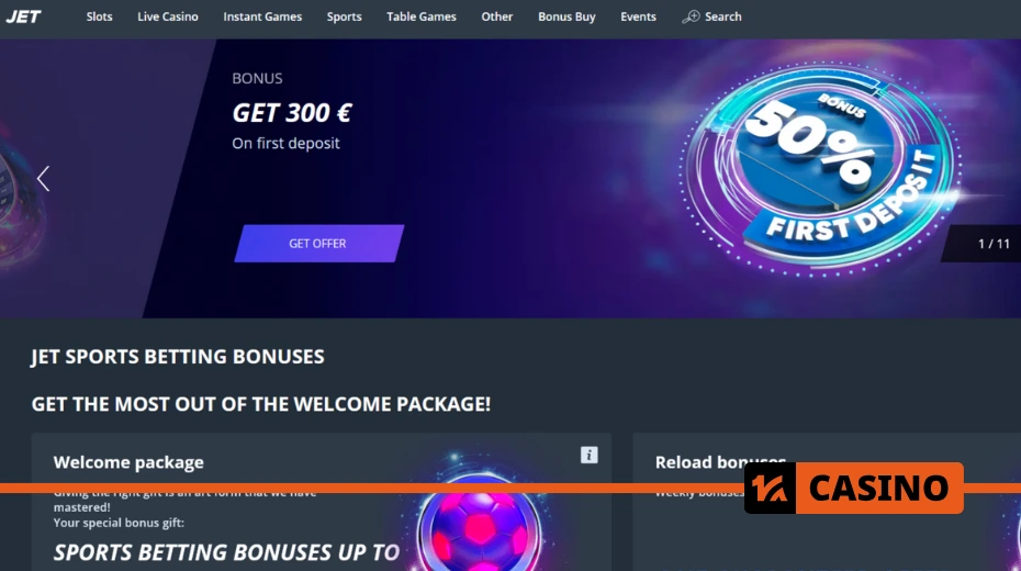 Jet casino promo code sports bonus – Apply the Jet casino promo code and receive an increased bonus for bets in the Sports section.