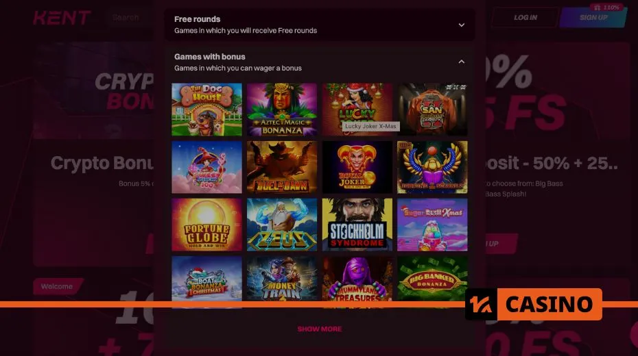 Kent Casino как отыграть бонусы на слотах, настольных играх и в разделе с живым казино.