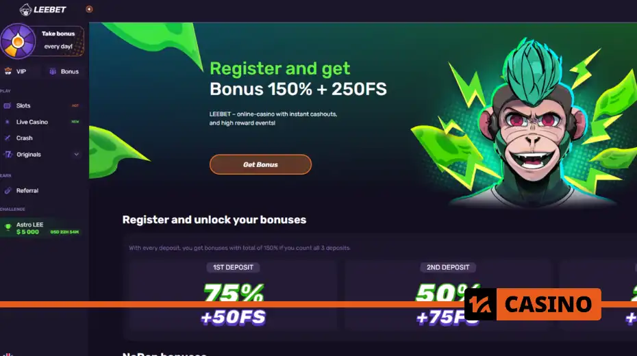 Leebet promotions page: welcome pack, reload bonuses, cashback, lucky spin, and tournaments
