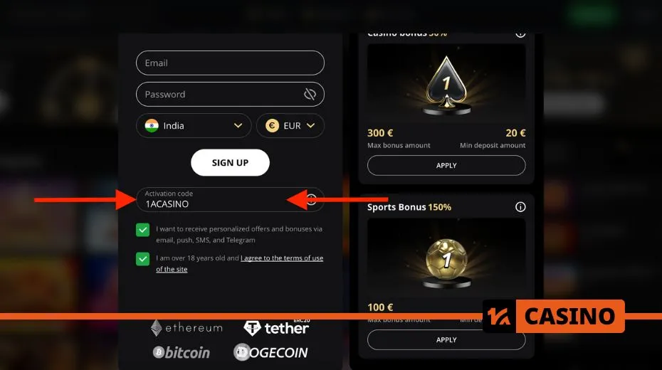 Lex Casino promo code registration process with step-by-step activation instructions