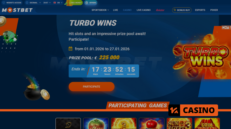 Mostbet Turbo Wins: a prize promotion with point accumulation