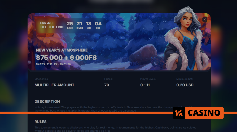 New Year Atmosphere at Vodka casino: prizes New Year Atmosphere at Vodka casino: prizes