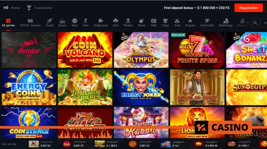 Pin up slots offering a wide variety of themes and gameplay options for players