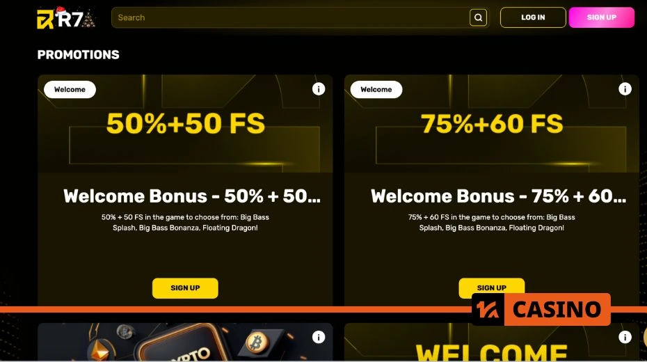R7 casino bonuses including welcome offers and regular player rewards