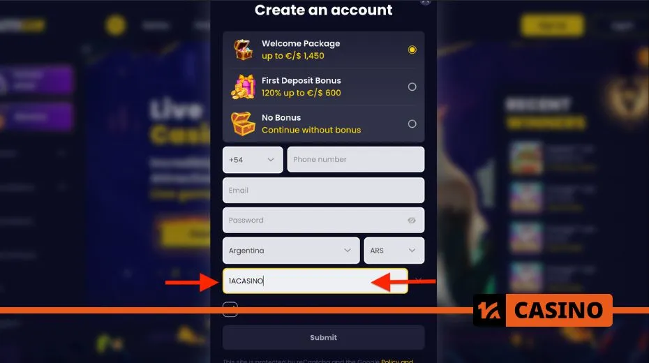 SlotsGem registration process with step-by-step account creation and verification