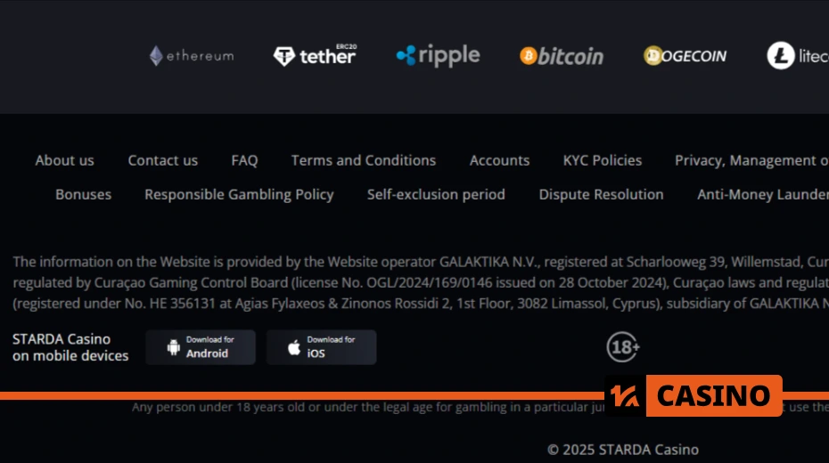 Starda casino company license – Information about the Starda casino license and security measures to protect players