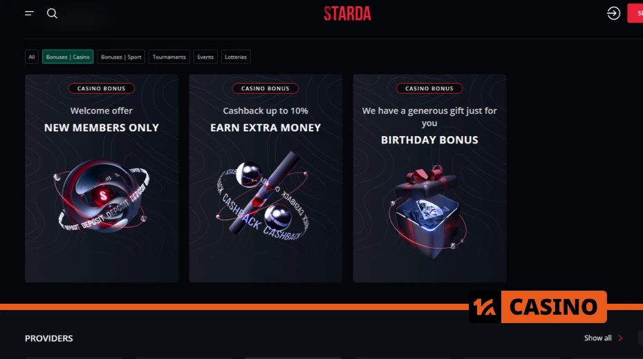 Starda casino promo code bonus: available bonuses with the 1acasino promo code at Starda casino