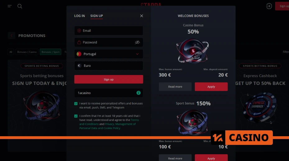 Starda casino регистрация нового аккаунта: заполнение регистрационной формы и активация профиля