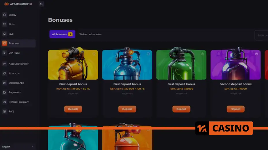 Unlim casino bonus on first deposit up to 200 USD