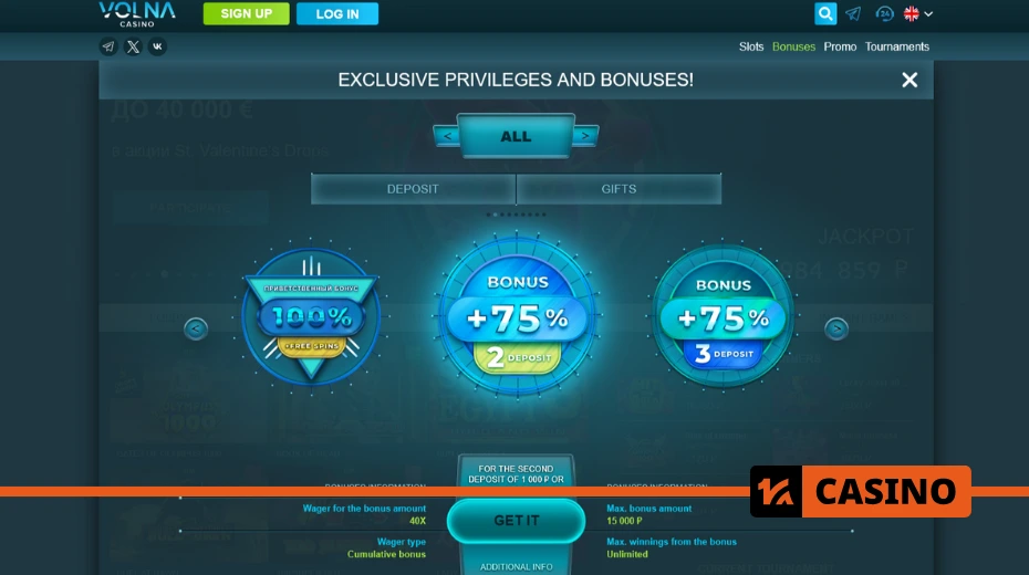 Volna casino promo code bonuses – overview of deposit and no-deposit bonus offers