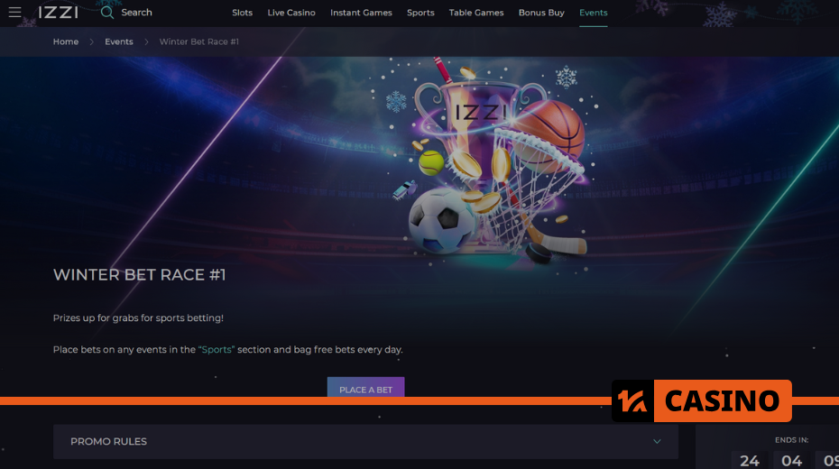 Izzi casino Winter Bet Race – how to take part in the promo Izzi casino Winter Bet Race – how to take part in the promo