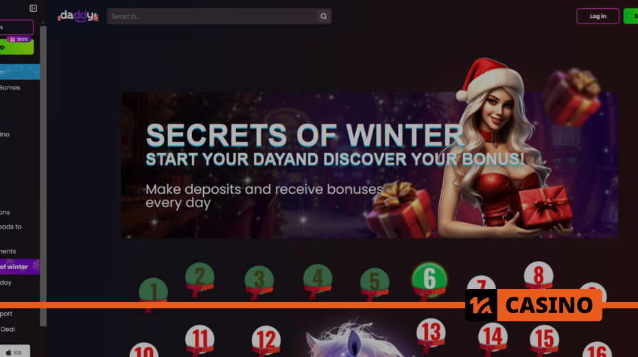 Winter Secrets in Daddy Casino: what rewards are available to users